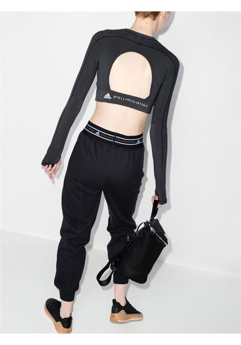 T-shirt crop True Strength in nero - donna ADIDAS BY STELLA MC CARTNEY | HB6074BLK